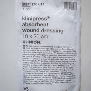 KLINION KLINIPRESS ABSORBENT WOUND DRESSING 10 X 20 CM