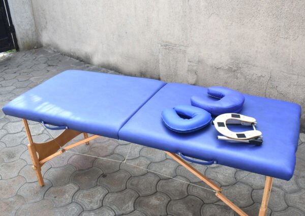 Physio Star Foldable Portable Massage & Examination Couch – 2-Section Physiotherapy Treatment Bed (Blue)