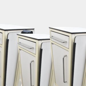 Hospital Bedside Locker – Table & Cabinet Style (3 Set) for Patient Storage and Accessibility